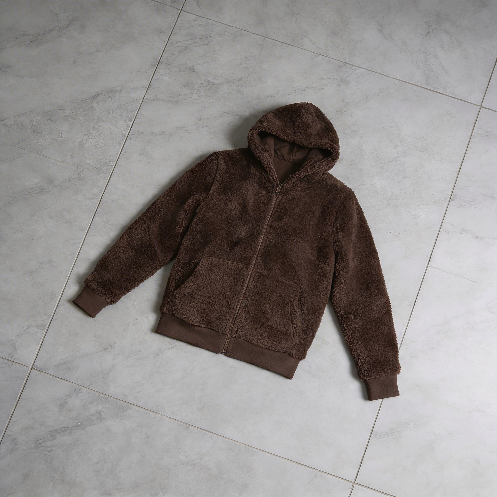 Women's Brown Teddy Hoodie